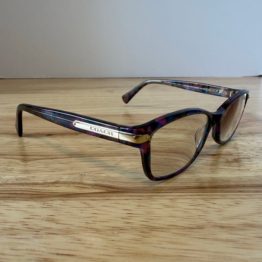 Coach HC6065Z 5288 Eyeglass Frames Confetti Purple 51-17-135 RX-Ready Glasses - Picture 5 of 11
